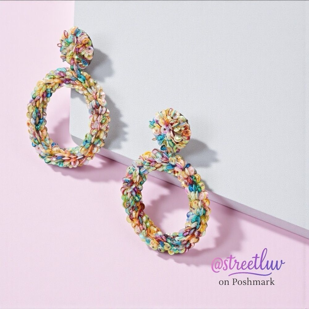 Stella & Dot Oh Ya Sequins Pastel Earrings — NWT
